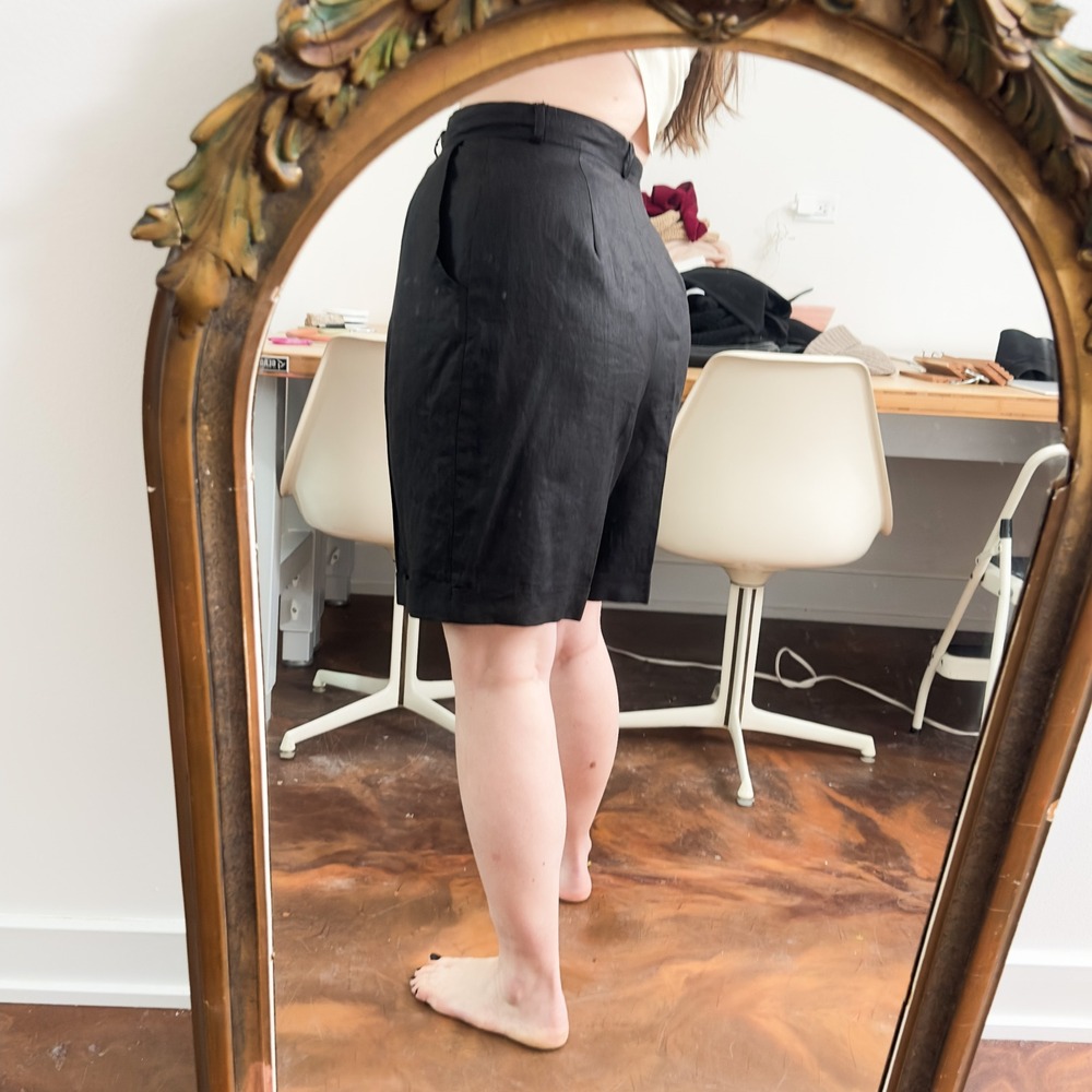 Vintage 90s Ann Taylor Studio Tailored Linen Shorts - Size 12 (best for 8-10) - Picture 12 of 12